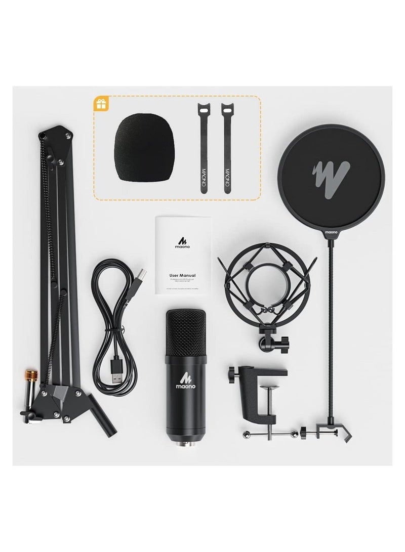 Maono AU-A04 USB Microphone, MAONO  Plug & Play PC Computer Podcast Condenser Cardioid Metal Mic Kit with Professional Sound Chipset for Recording, Gaming, Singing, YouTube - Image 2